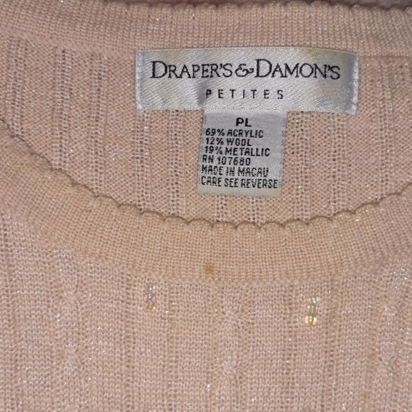 DRAPERS AND DAMONS SIZE P LARGE SWEATER - Picture 2 of 2